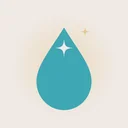 Logotipo de Asombro y Virtud: una gota con un destello